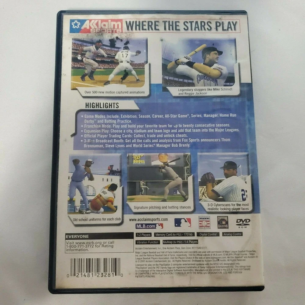 All-Star Baseball 2003 (Sony PlayStation 2, 2002) PS2 Tested Works Jeter